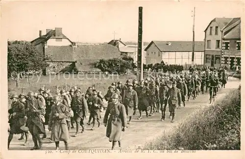 AK / Ansichtskarte Camp_de_Coetquidan Arrivee de RIC du bas de Bellevue Camp_de_Coetquidan