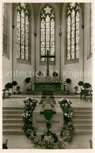 AK / Ansichtskarte Dortmund Franziskaner Kirche Innen Grab des Br. Jordan Mai Dortmund