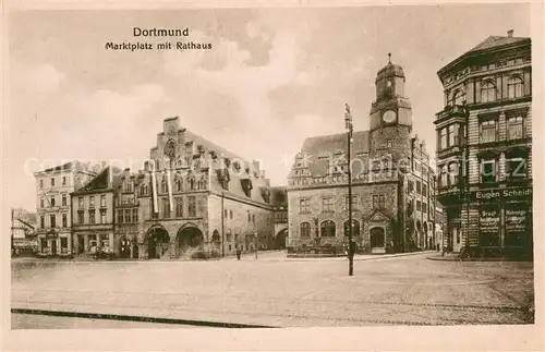 AK / Ansichtskarte Dortmund Marktplatz mit Rathaus Dortmund