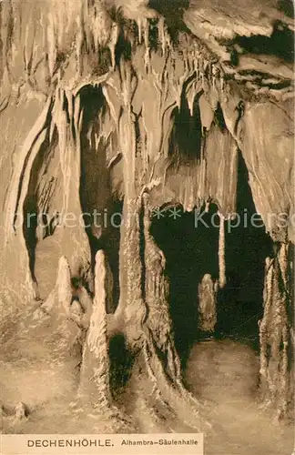 AK / Ansichtskarte Dechenhoehle_Iserlohn Alhambra Saeulenhalle 