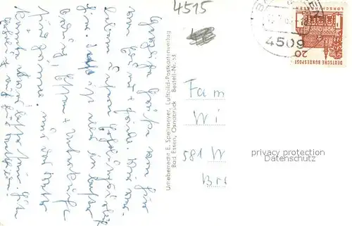 AK / Ansichtskarte Bad_Essen Karlsplatz Gesamtansicht Schwanenteich Alte Muehle Trinkhalle Bad_Essen