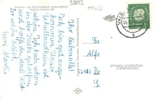 AK / Ansichtskarte Valbert Gesamtansicht Fuerwigger Talsperre Hotel und Pension Hueltekanne Listertalsperre Valbert