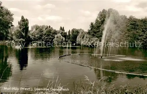 AK / Ansichtskarte Marl_Westfalen Marl Huels Loemuehle Gondelteich Marl_Westfalen