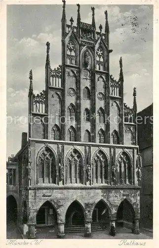 AK / Ansichtskarte Muenster_Westfalen Rathaus Muenster_Westfalen