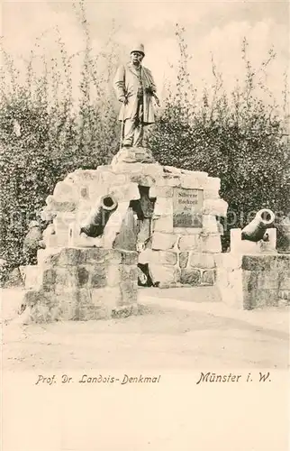 AK / Ansichtskarte Muenster_Westfalen Prof. Dr. Landois Denkmal Muenster_Westfalen