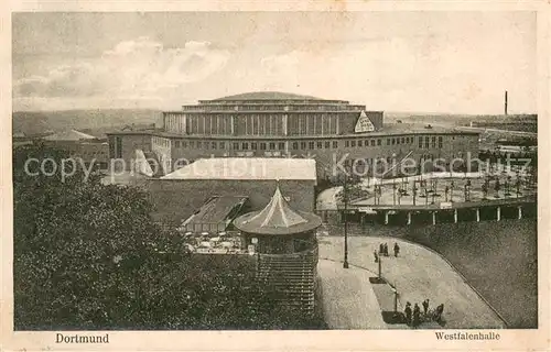 AK / Ansichtskarte Dortmund Westfalenhalle Schild Riesen Luna Park Dortmund