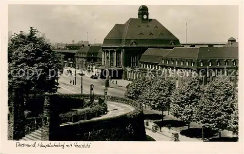 AK / Ansichtskarte Dortmund Hauptbahnhof mit Freistuhl Dortmund