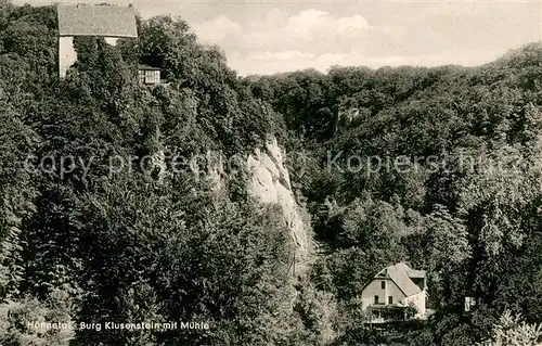 AK / Ansichtskarte Hoennetal_Hemer Burg Klusenstein mit Muehle 