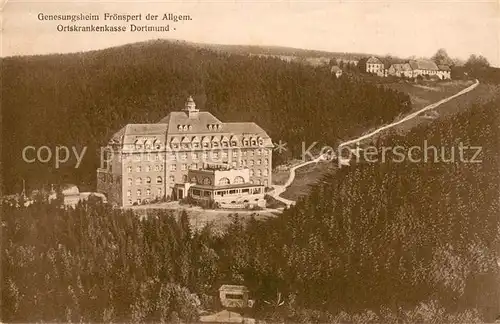 AK / Ansichtskarte Iserlohn Genesungsheim Froenspert Iserlohn