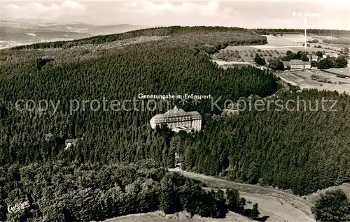 AK / Ansichtskarte Iserlohn Fliegeraufnahme Genesungsheim Froenspert Froensberg Iserlohn