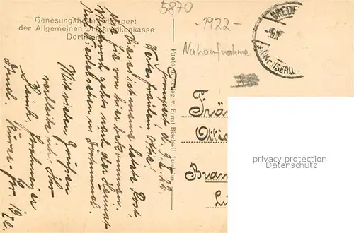 AK / Ansichtskarte Iserlohn Genesungsheim Froenspert Nahaufnahme Iserlohn