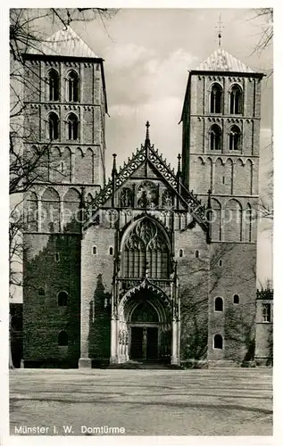 AK / Ansichtskarte Muenster_Westfalen Domtuerme Muenster_Westfalen