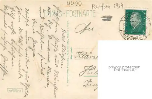 AK / Ansichtskarte Muenster_Westfalen Dom Trinks Postkarte Muenster_Westfalen