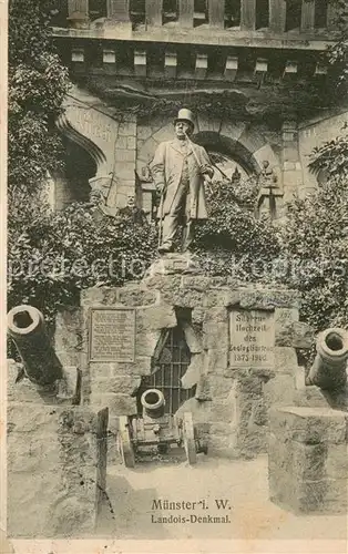 AK / Ansichtskarte Muenster_Westfalen Landois Denkmal Statue Muenster_Westfalen