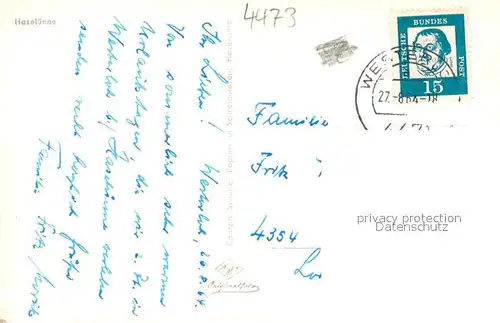 AK / Ansichtskarte Haseluenne Partie am Wasser Haseluenne