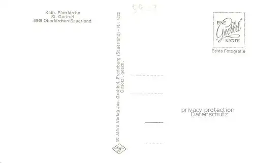 AK / Ansichtskarte Oberkirchen_Sauerland Katholische Pfarrkirche St. Gertrud Altar Oberkirchen_Sauerland