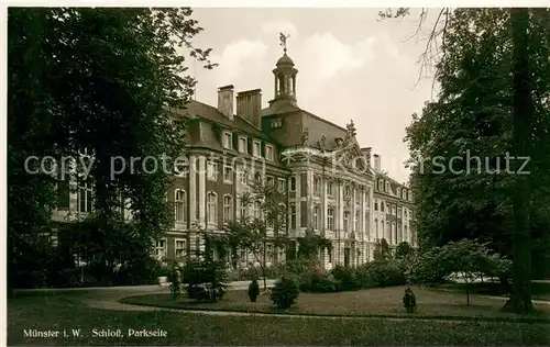 AK / Ansichtskarte Muenster_Westfalen Schloss Parkseite Muenster_Westfalen