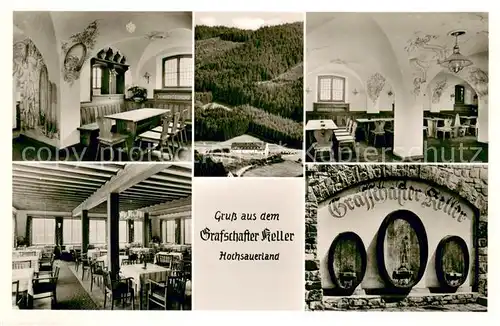 AK / Ansichtskarte Grafschaft_Sauerland Grafschafter Keller Gastraum Weinfaesser Grafschaft_Sauerland