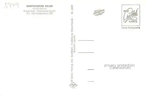 AK / Ansichtskarte Grafschaft_Sauerland Grafschafter Keller Gastraum Weinfaesser Grafschaft_Sauerland