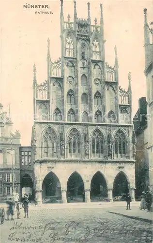 AK / Ansichtskarte Muenster_Westfalen Rathaus Muenster_Westfalen