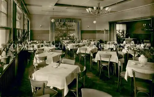 AK / Ansichtskarte Bad_Iburg Hotel Restaurant Cafe Zum Doerenberg Gastraum Bad_Iburg