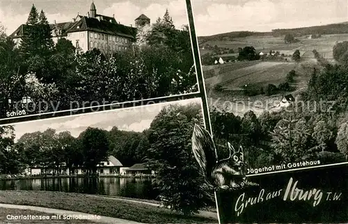 AK / Ansichtskarte Bad_Iburg Schloss Jaegerhof Landschaftspanorama Charlottensee Schlossmuehle Bad_Iburg