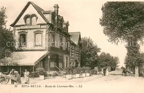 AK / Ansichtskarte Riva Bella_14_Ouistreham Route de Lion sur Mer Cafe Restaurant 