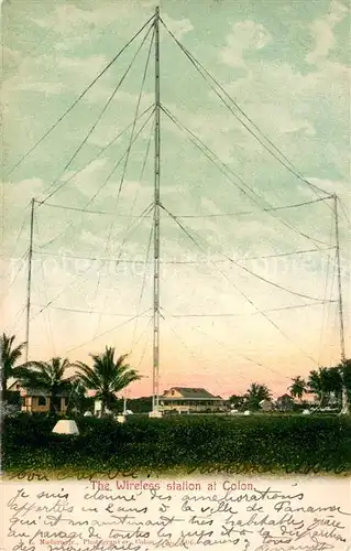 AK / Ansichtskarte Colon_Panama The Wireless station 