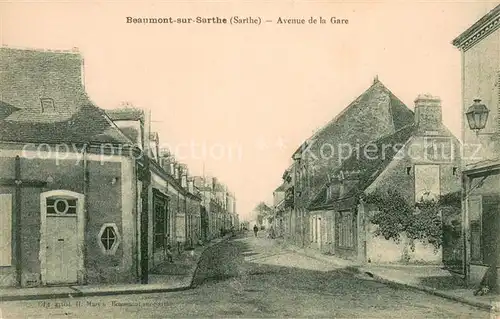 AK / Ansichtskarte Beaumont sur Sarthe Avenue de la Gare Beaumont sur Sarthe