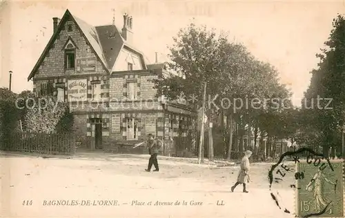 AK / Ansichtskarte Bagnoles de l_Orne Place et Avenue de la Gare Bagnoles de l_Orne