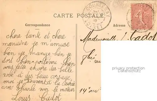 AK / Ansichtskarte Courtenay_Loiret Avenue de la Gare Courtenay Loiret