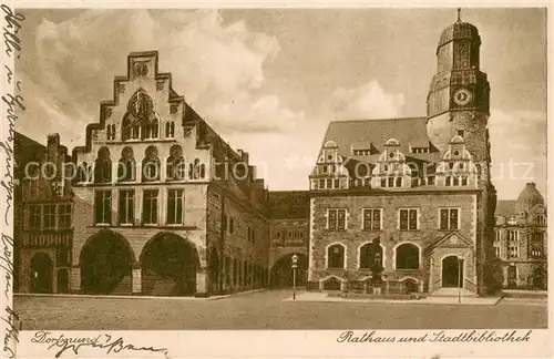AK / Ansichtskarte Dortmund Rathaus und Stadtbibliothek Dortmund