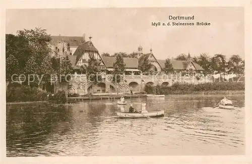 AK / Ansichtskarte Dortmund Partie an der Steinernen Bruecke Dortmund