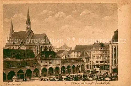 AK / Ansichtskarte Dortmund Hansaplatz mit Propsteikirche Dortmund