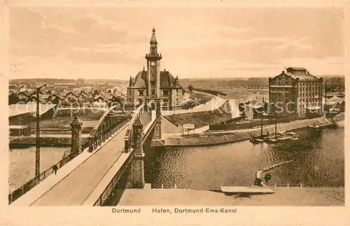 AK / Ansichtskarte Dortmund Hafen Ems Kanal Dortmund