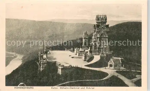 AK / Ansichtskarte Hohensyburg_Dortmund Kaiser Wilhelm Denkmal und Ruhrtal 