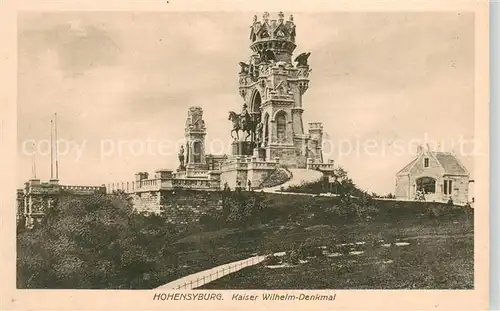 AK / Ansichtskarte Hohensyburg_Dortmund Kaiser Wilhelm Denkmal und Kiosk 