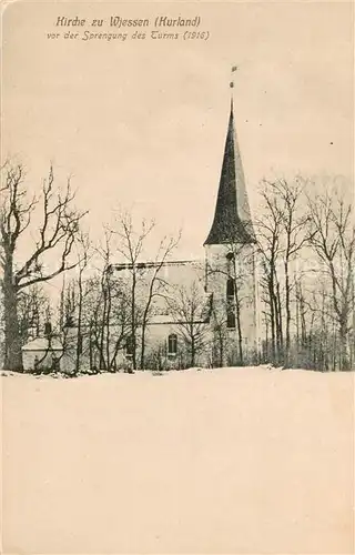 AK / Ansichtskarte Wjessen_Lettland Kirche vor der Sprengung 