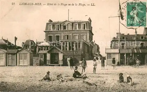 AK / Ansichtskarte Lion sur Mer Hotel de la Plage vu de la Plage Lion sur Mer