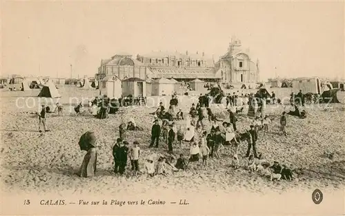 AK / Ansichtskarte Calais_62 Vue sur la Plage vers le Casino 