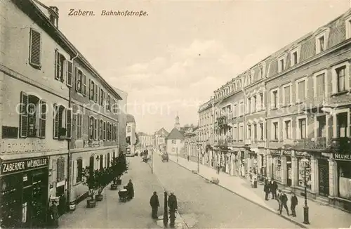 AK / Ansichtskarte Zabern_Saverne Bahnhofstrasse Zabern Saverne