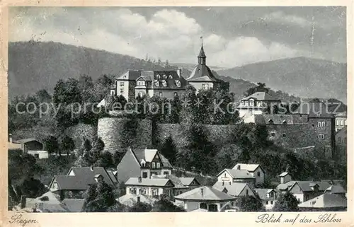 AK / Ansichtskarte Siegen_Westfalen Stadtbild mit Schloss Siegen_Westfalen