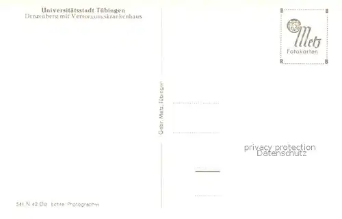 AK / Ansichtskarte Tuebingen Denzenberg mit Versorgungskrankenhaus Tuebingen