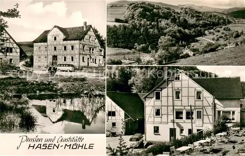 AK / Ansichtskarte Hubenrode Pension Gaststaette Hasen Muehle Panorama Hubenrode