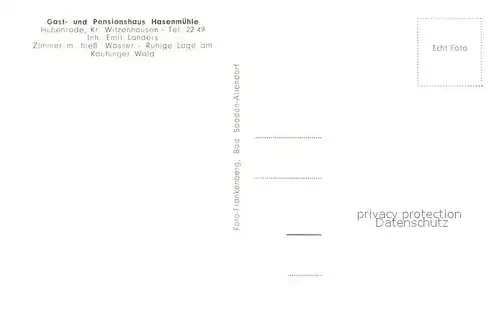 AK / Ansichtskarte Hubenrode Pension Gaststaette Hasen Muehle Panorama Hubenrode