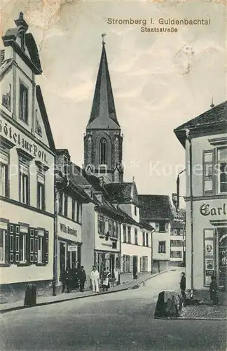 AK / Ansichtskarte Stromberg_Hunsrueck Staatsstrasse Stromberg Hunsrueck