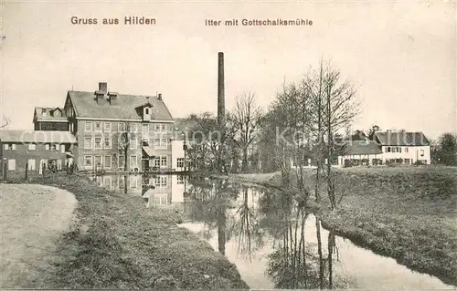 AK / Ansichtskarte Hilden_Duesseldorf Itter mit Gottschalksmuehle Hilden Duesseldorf