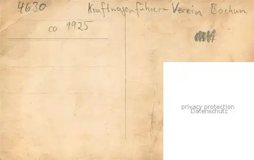 AK / Ansichtskarte Bochum Kraftwagenfuehrer Verein Bochum