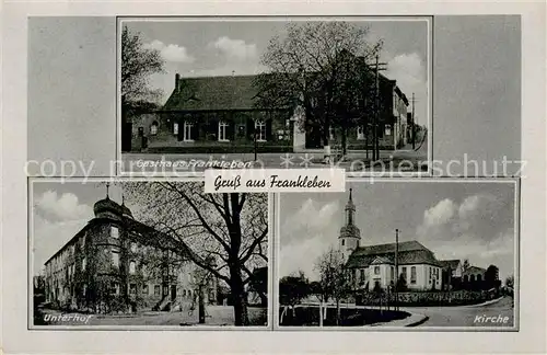 AK / Ansichtskarte Frankleben Gasthaus Frankleben Unterhof Kirche Frankleben