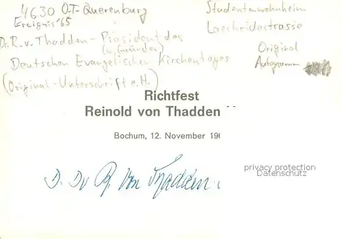 AK / Ansichtskarte Querenburg Richtfest Reinold von Thadden Haus Querenburg